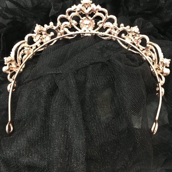 Tiara Rose Gold CZ Crystals Tiara  Crown main image 8